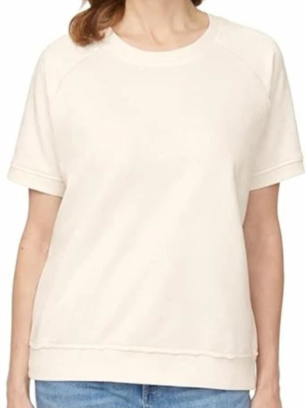 Buffalo French Terry Top | Women's XL | Cream | Cozy Long Sleeve Pullover | NWT